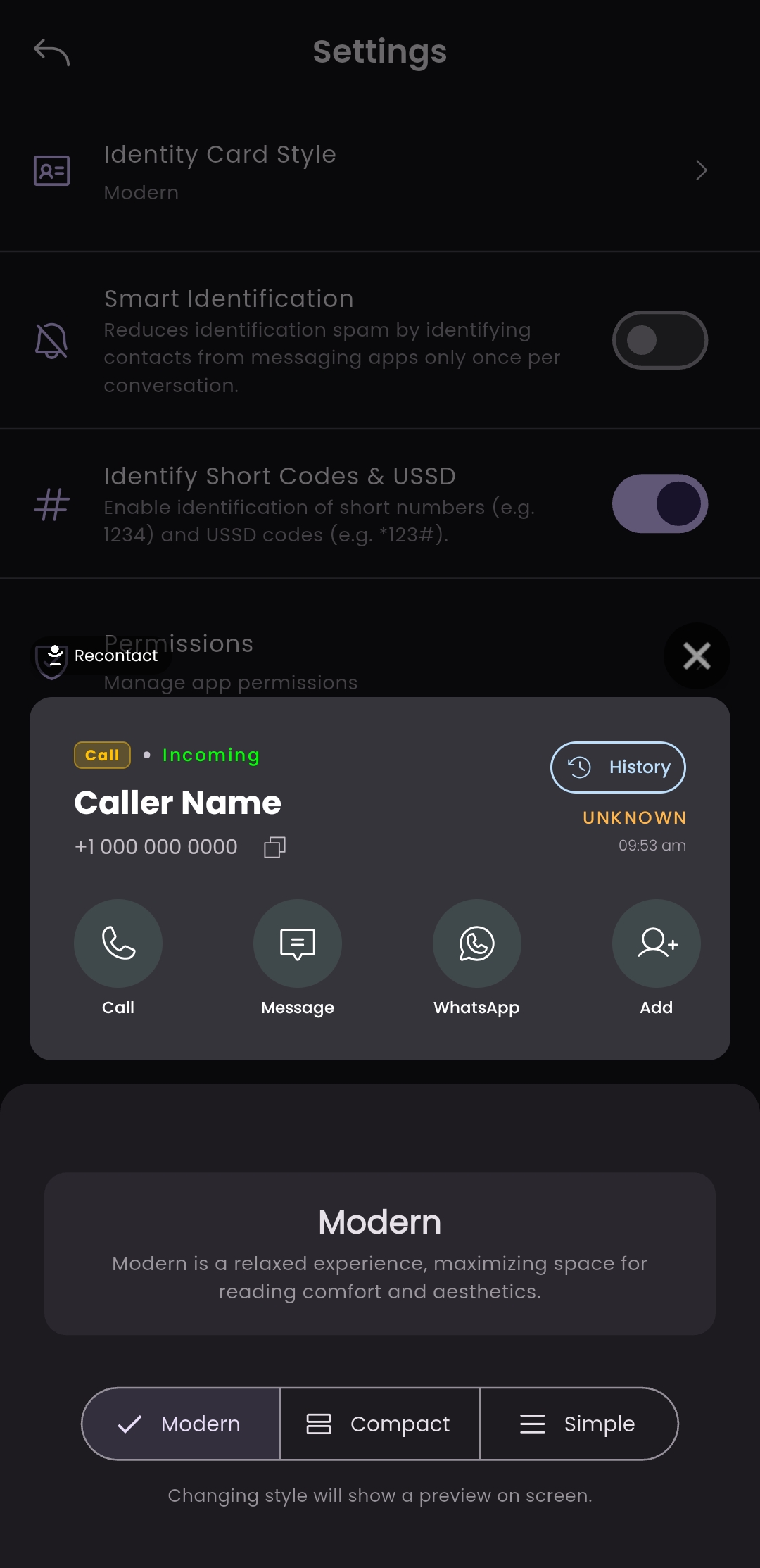 Recontact: Contact Shield
