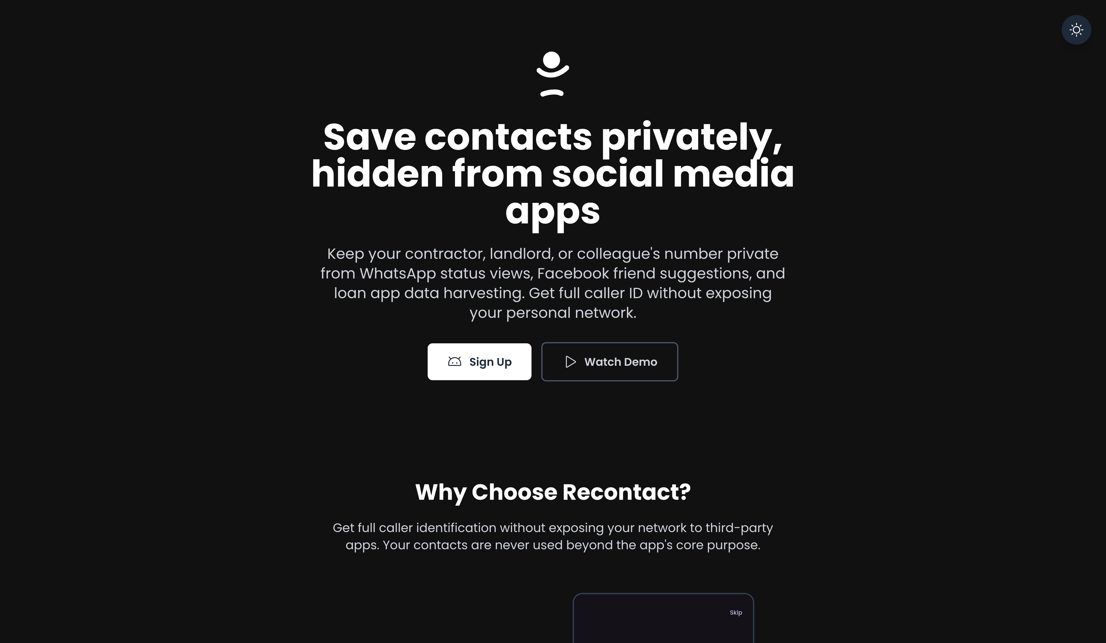 Recontact Website